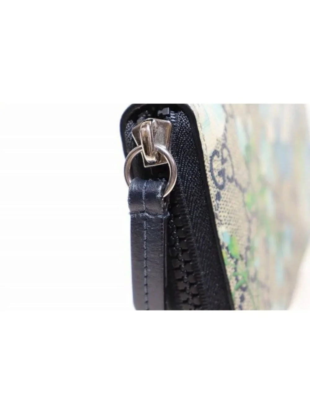 ★SOLD★ Gucci GG Blue Musprint Zip Around Zip Wallet Floral Pattern - Picture 5 of 7